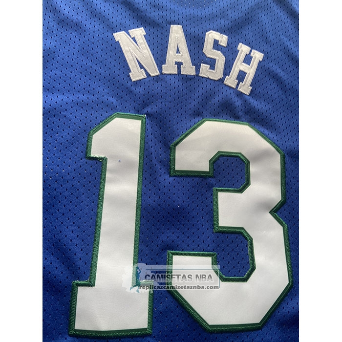 Camiseta Nino Dallas Mavericks Steve Nash NO 13 Mitchell & Ness 1998-99 Azul